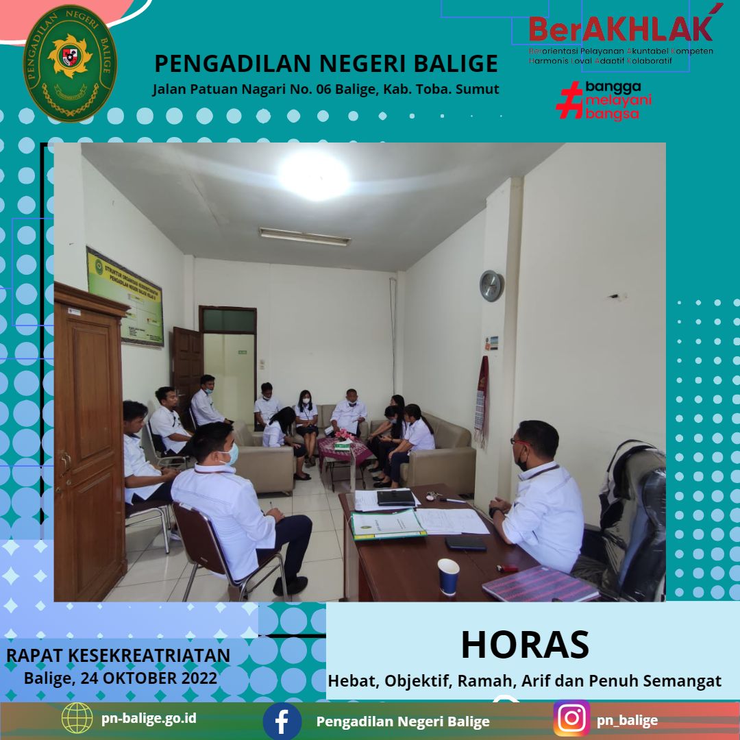 Rapat Kesekretariatan Periode Oktober 2022